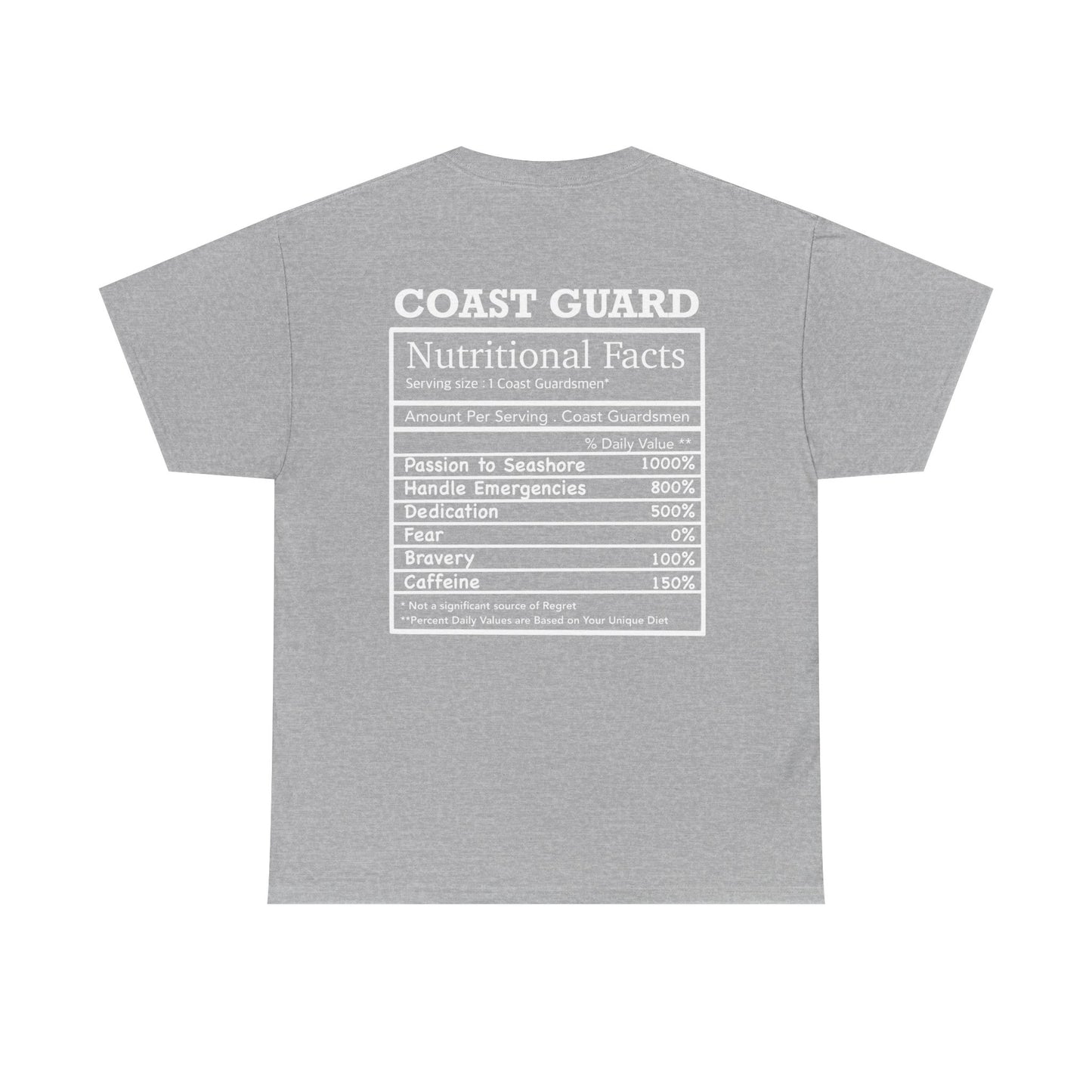 Coast Guard Nutritional Fact T-shirt