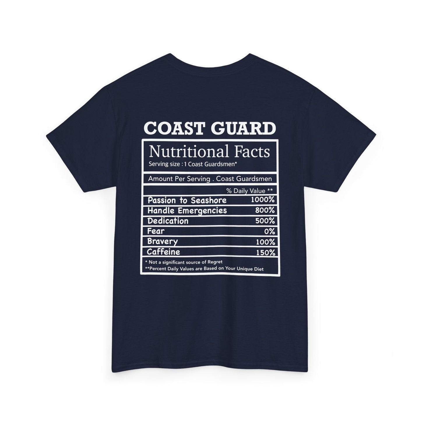 Coast Guard Nutritional Fact T-shirt