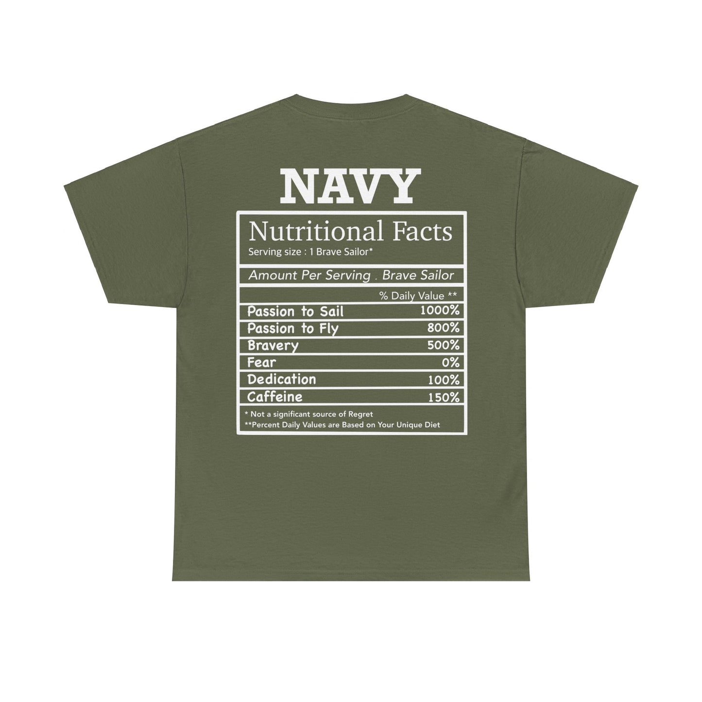 Navy Nutritional Facts T-shirt
