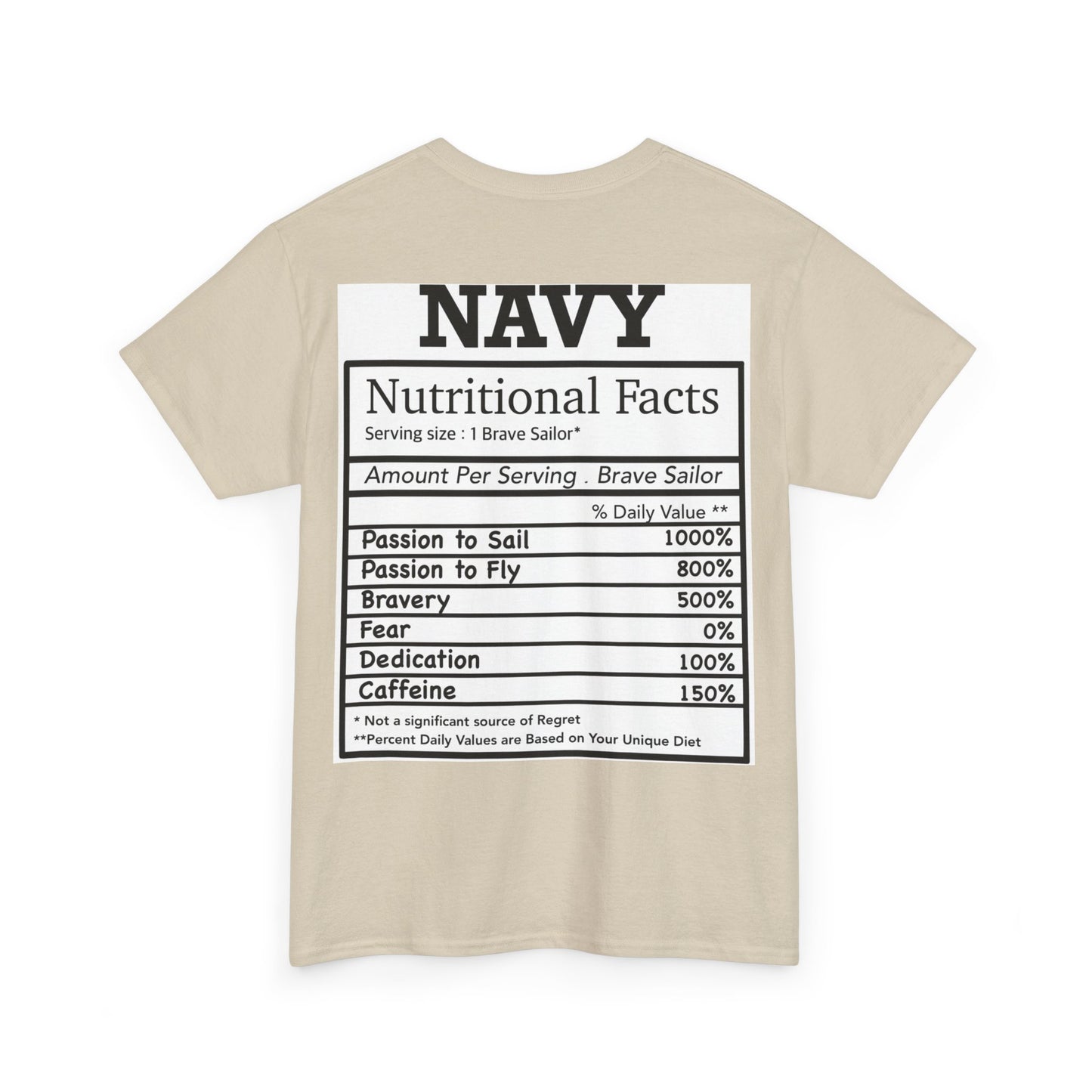 Navy Nutritional Facts T-shirt