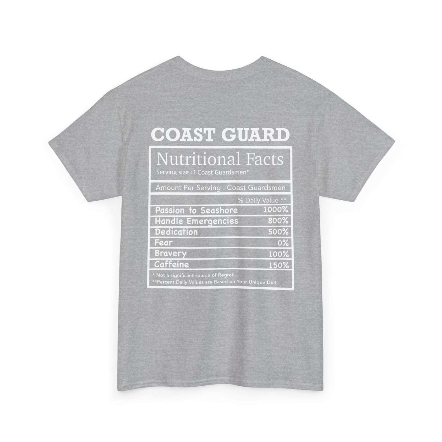 Coast Guard Nutritional Fact T-shirt