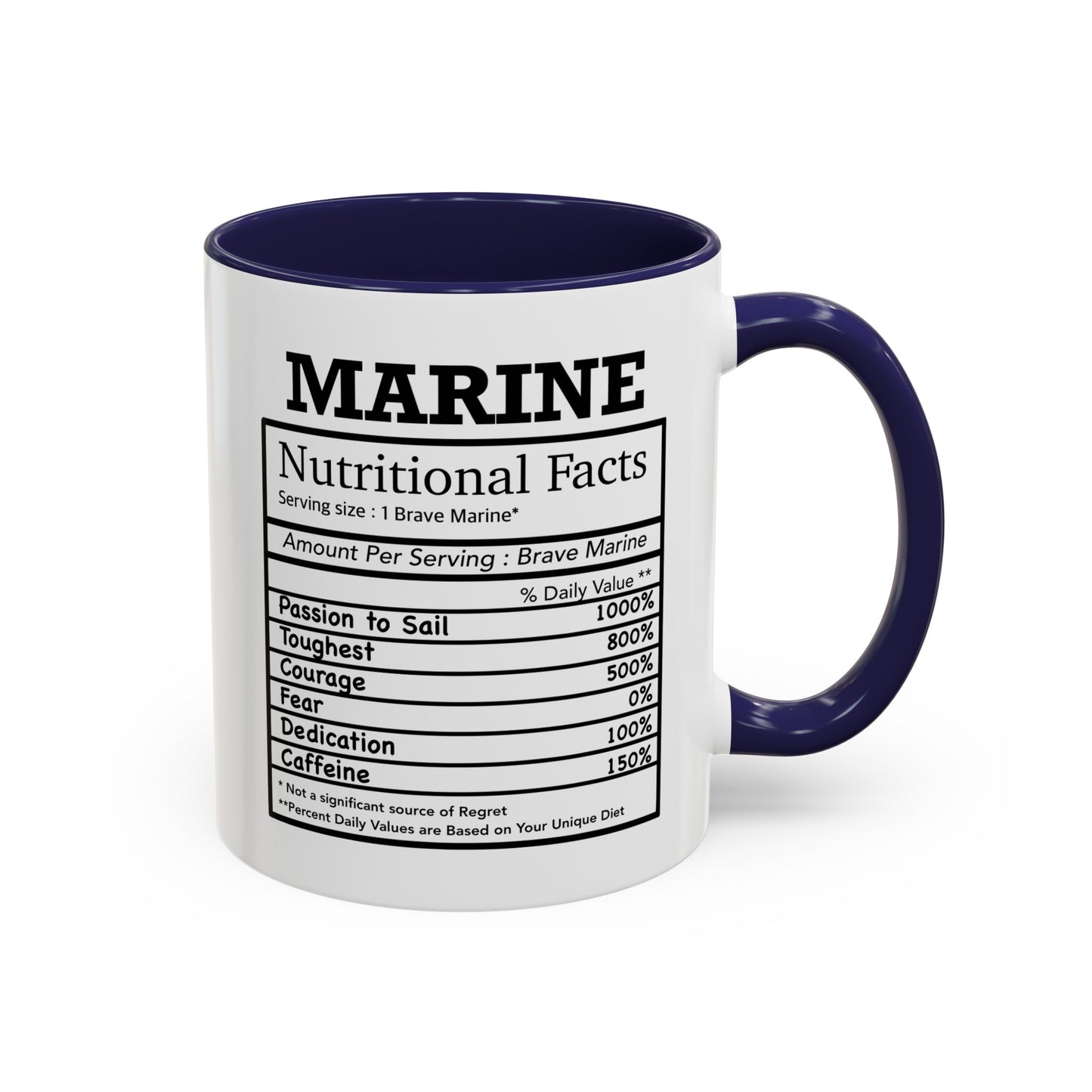 Marine Nutritional Facts Mug