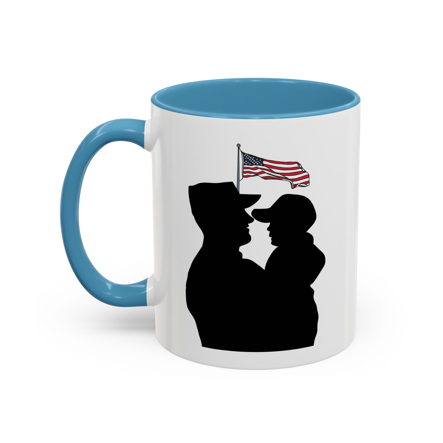 Proud military dad with son mug
