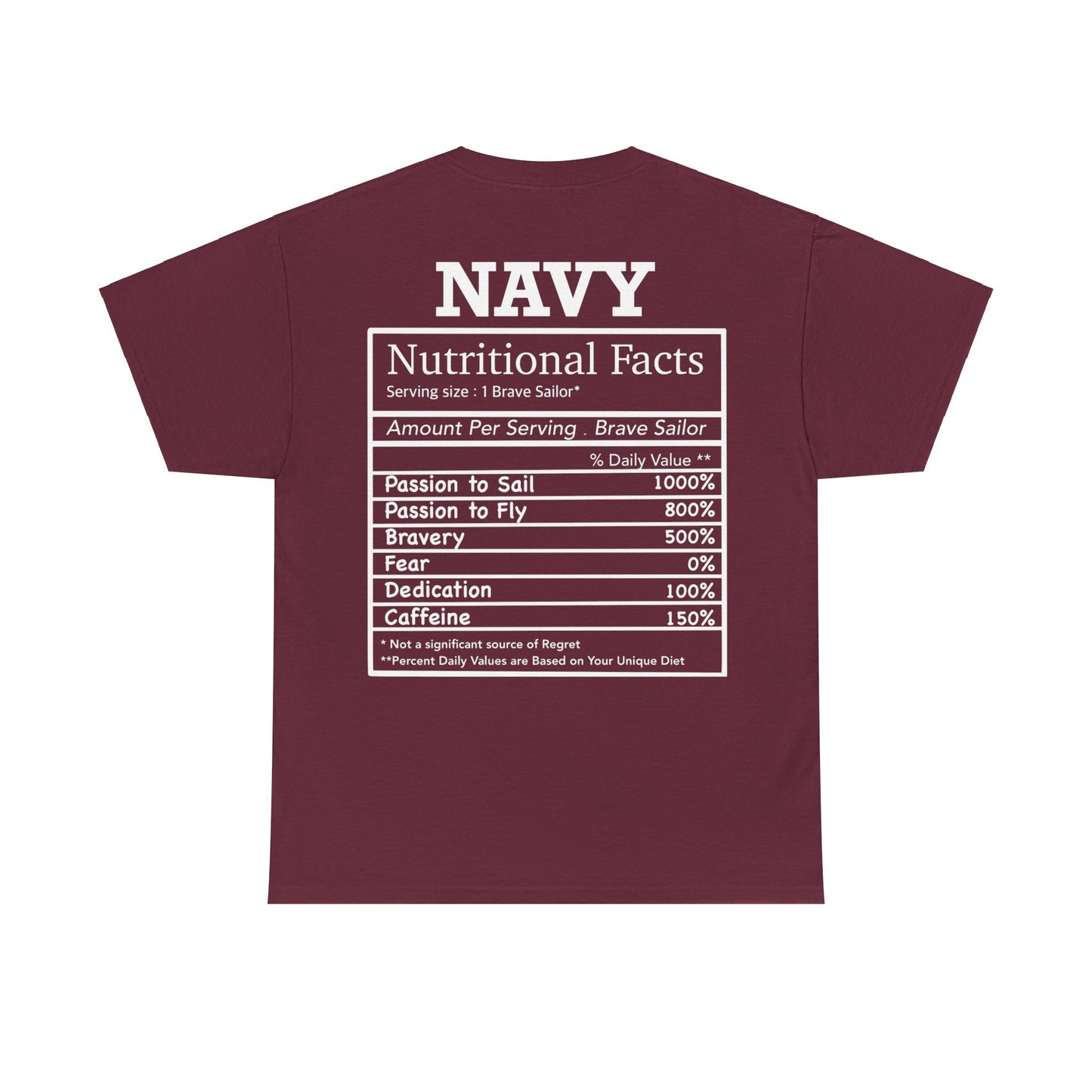 Navy Nutritional Facts T-shirt