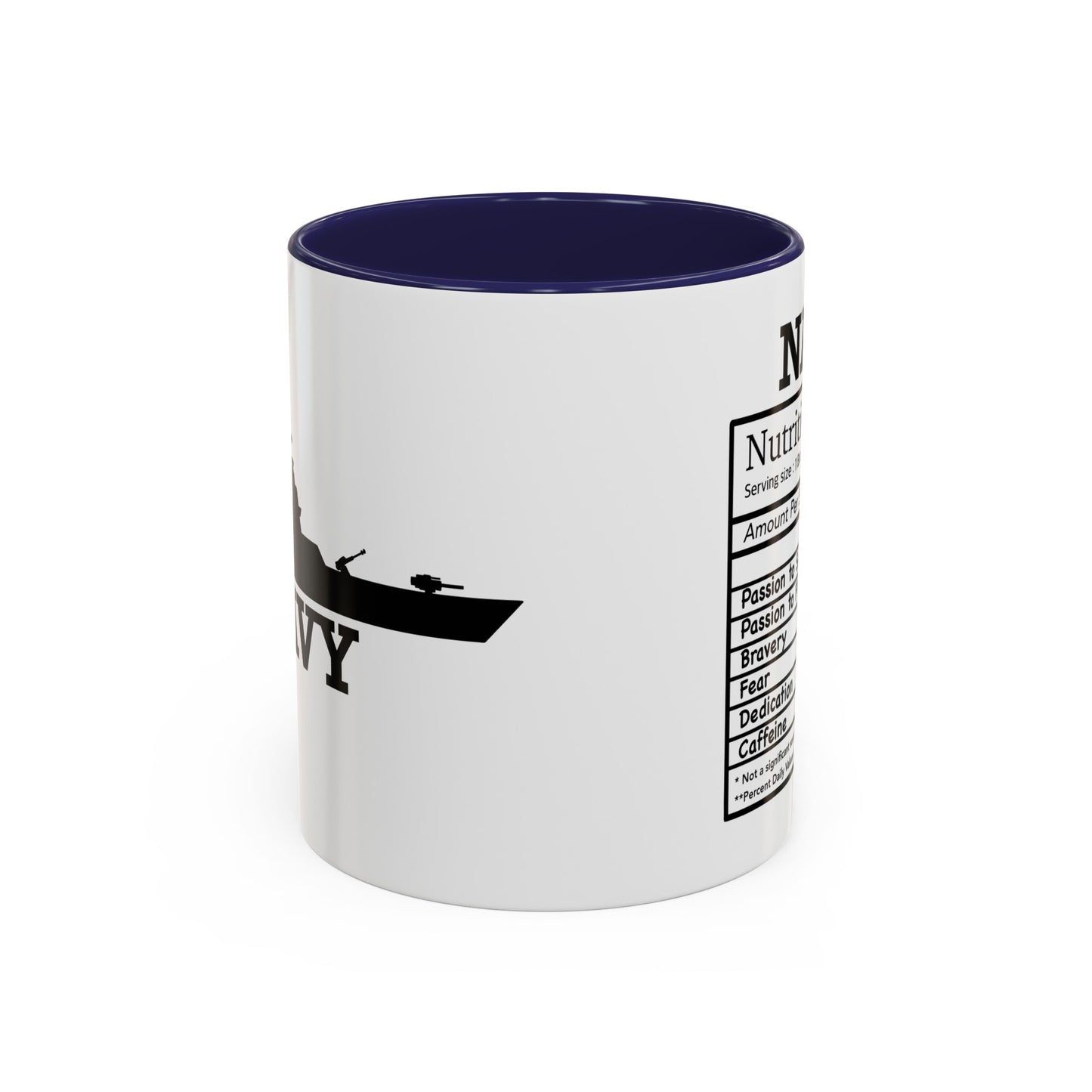 Navy Nutritional Facts Mug