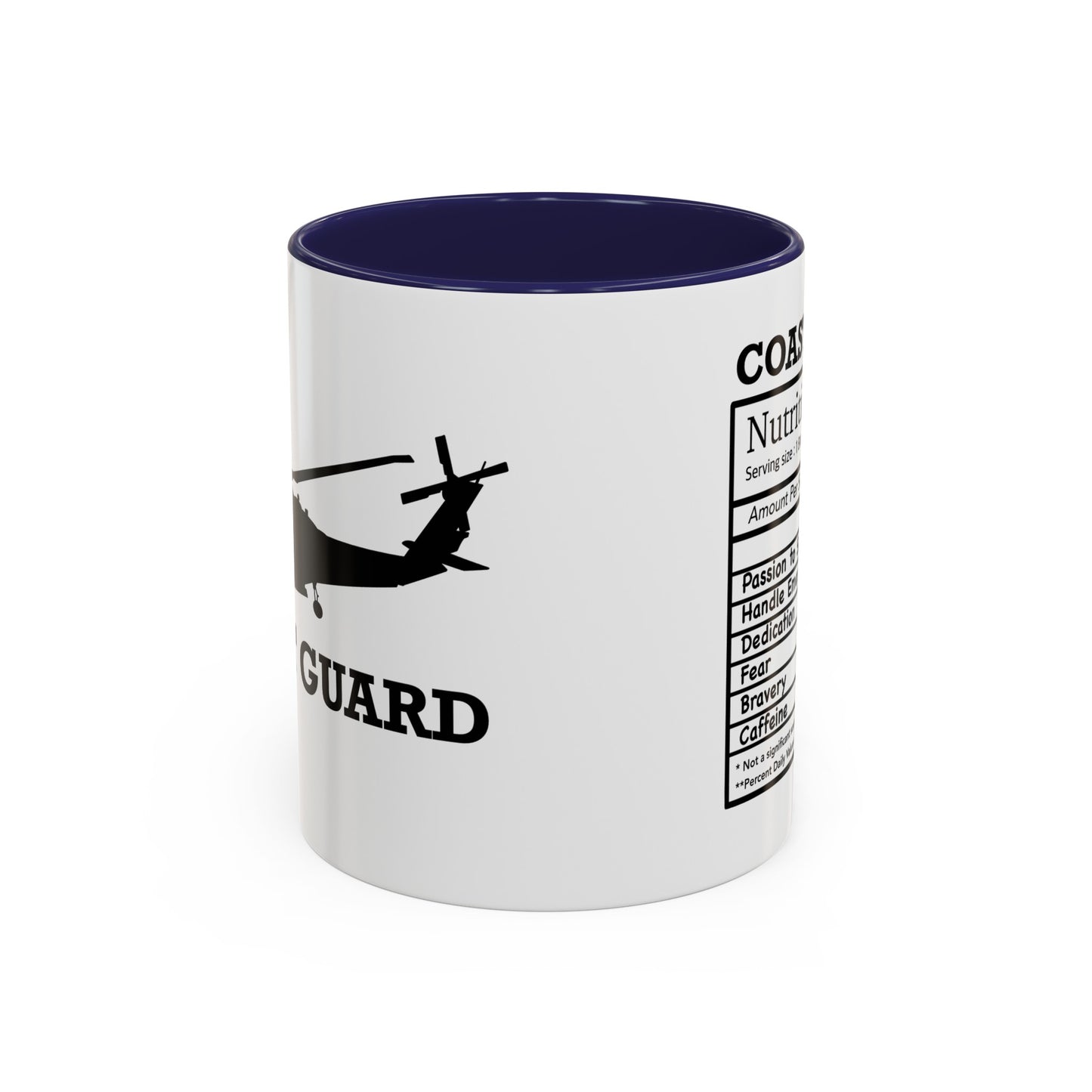 Coast Guard Nutritional Facts Mug