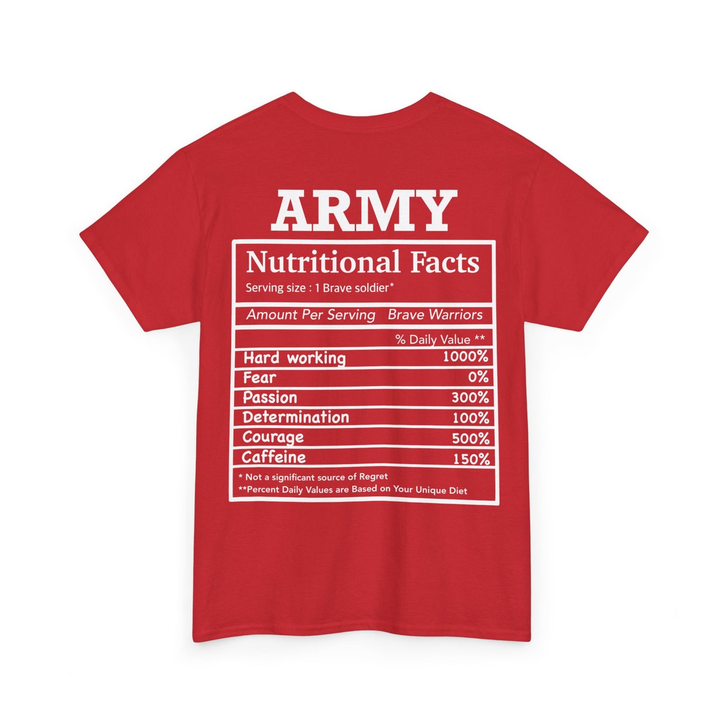 Army nutritional fact Tshirt