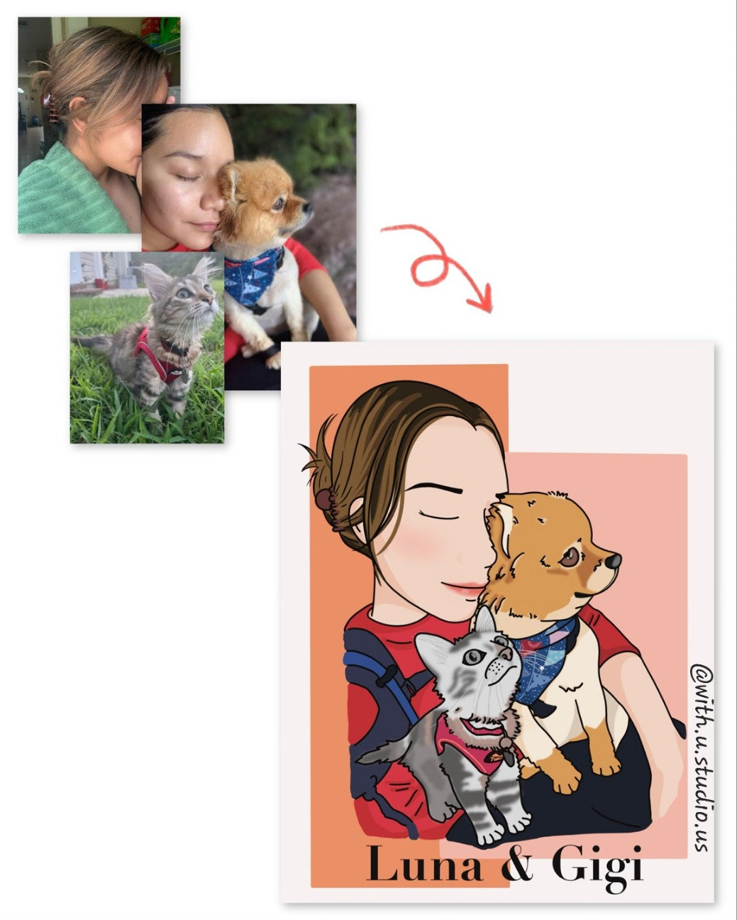 Personalized Portrait Drawing Canvas
