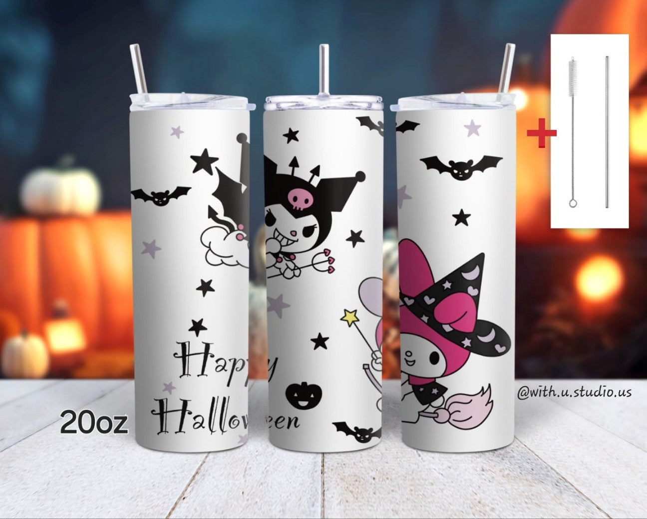 Kuromi & My Melody Halloween Tumbler