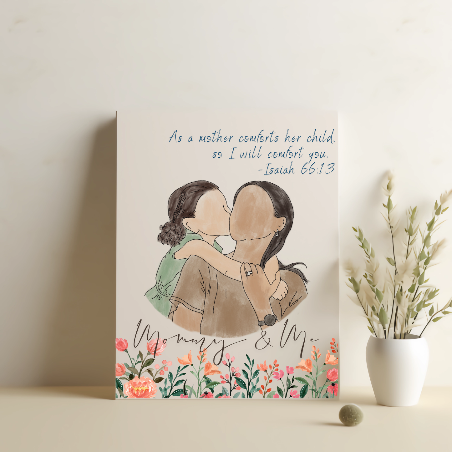 Custom Mother's Day Portrait | Personalized Fine Art Print| Unique Gift for Mom