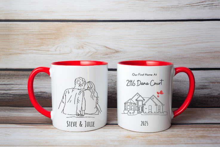 Custom Home Portrait Mug / Closing Gift