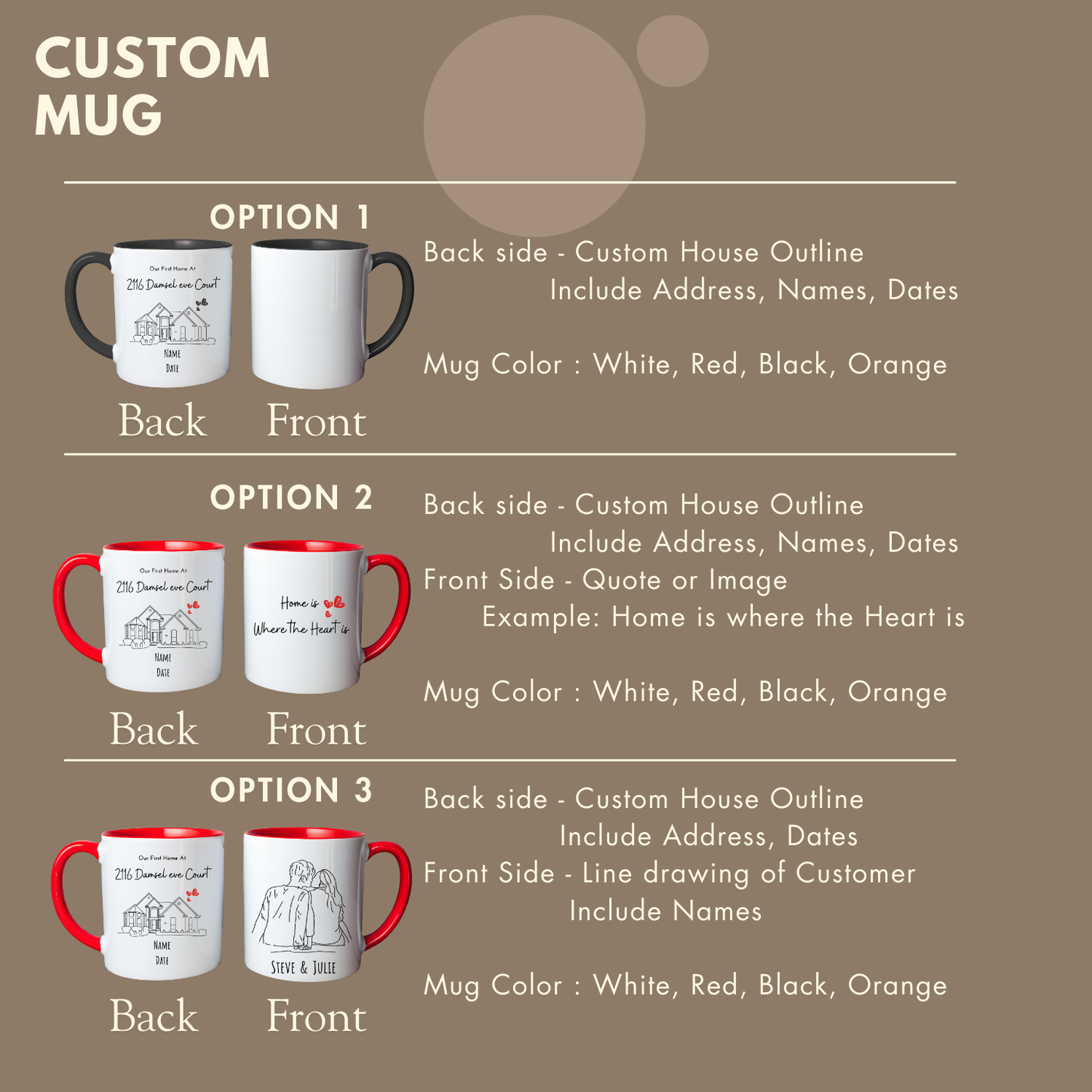Custom Home Portrait Mug / Closing Gift