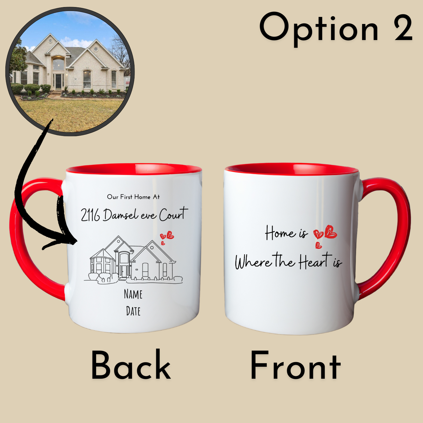 Custom Home Portrait Mug / Closing Gift