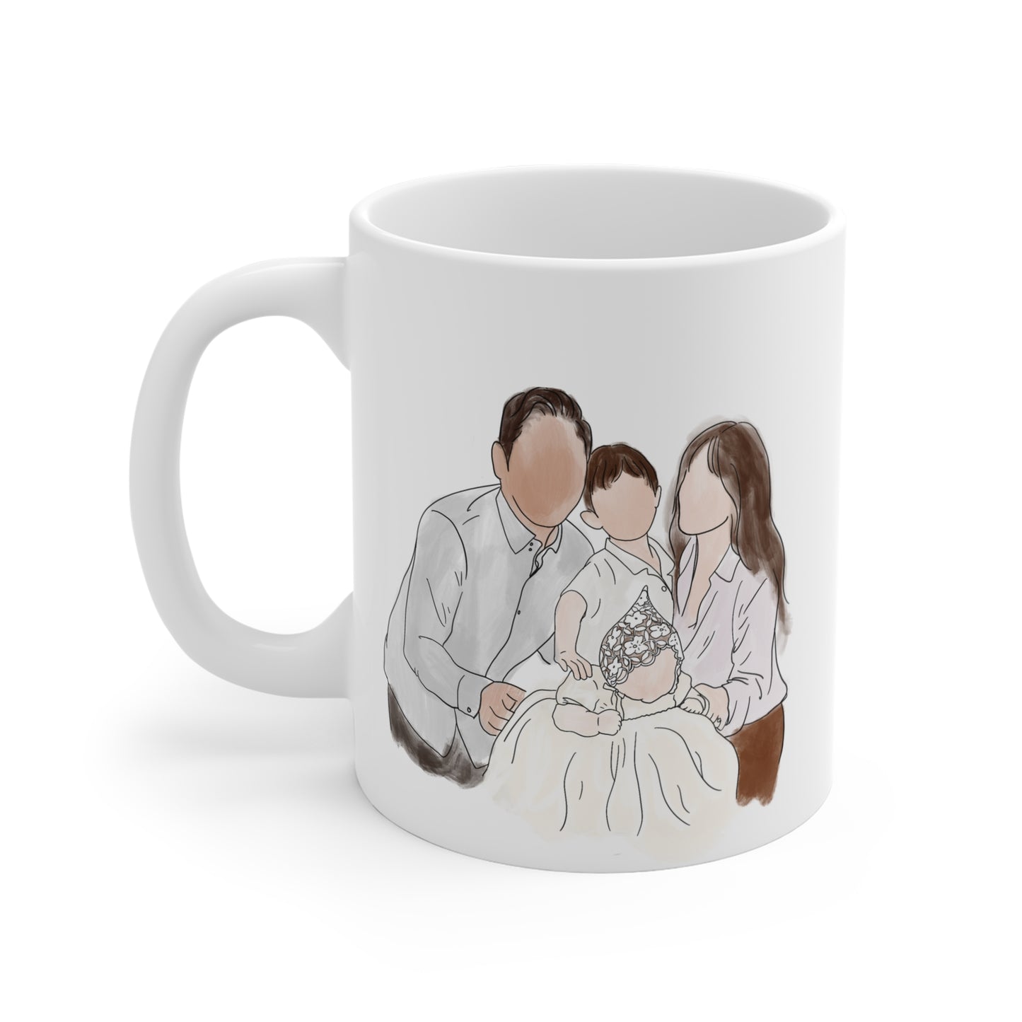 Father's Day Portrait Mug | Mugs for Dad | Unique Gift for Dad | Gift for Grandpa