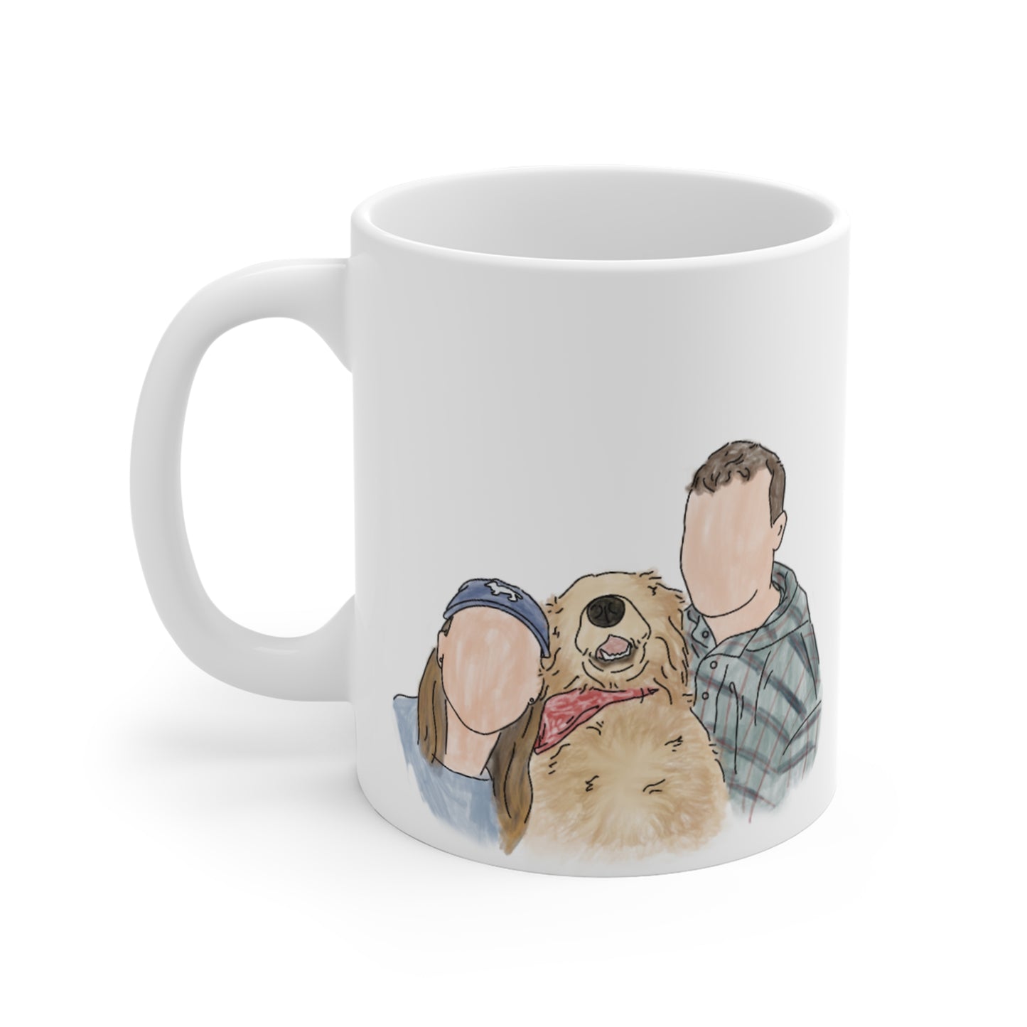 Father's Day Portrait Mug | Mugs for Dad | Unique Gift for Dad | Gift for Grandpa
