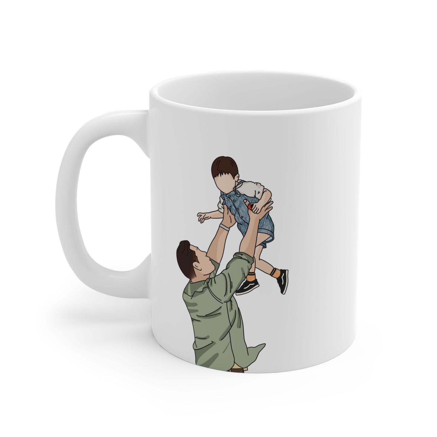 Father's Day Portrait Mug | Mugs for Dad | Unique Gift for Dad | Gift for Grandpa