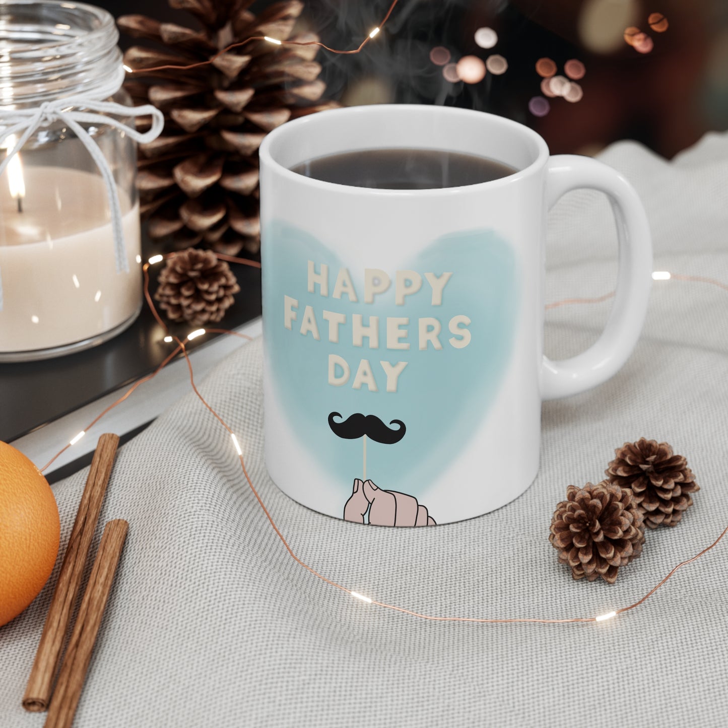 Father's Day Portrait Mug | Mugs for Dad | Unique Gift for Dad | Gift for Grandpa