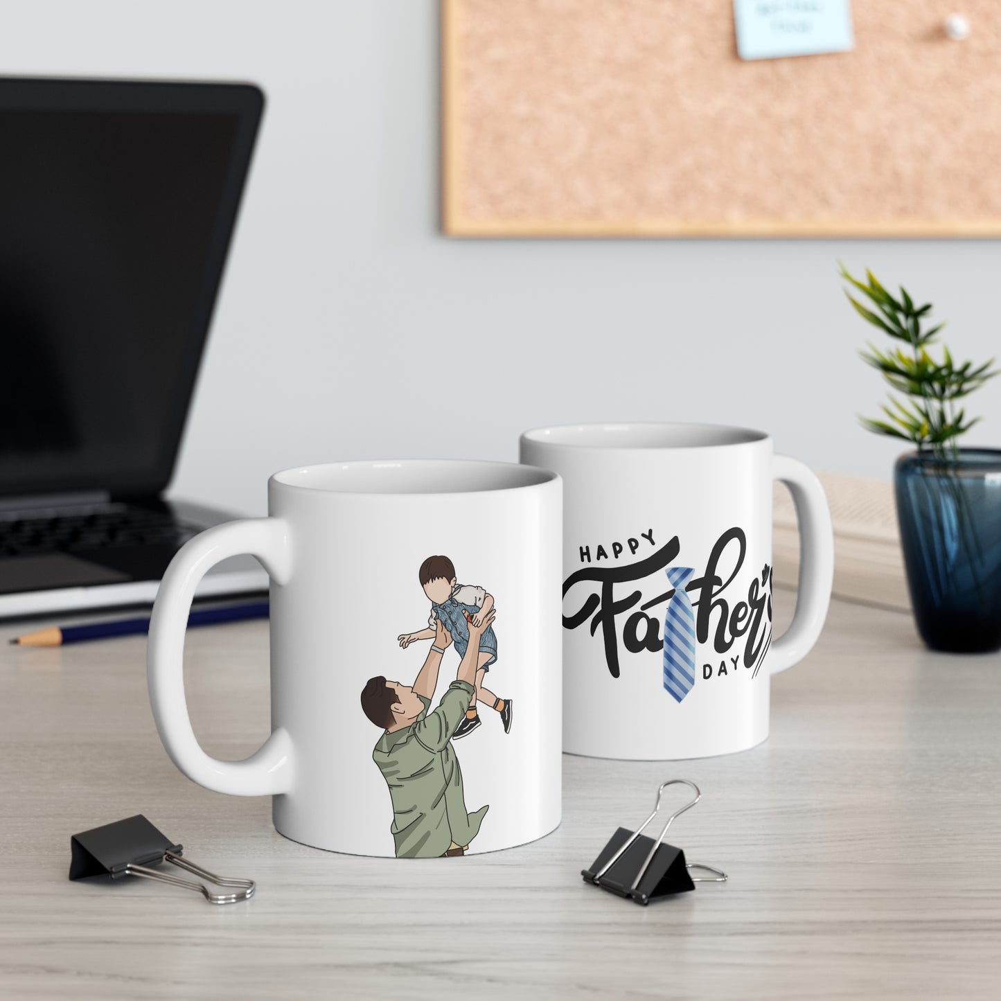 Father's Day Portrait Mug | Mugs for Dad | Unique Gift for Dad | Gift for Grandpa