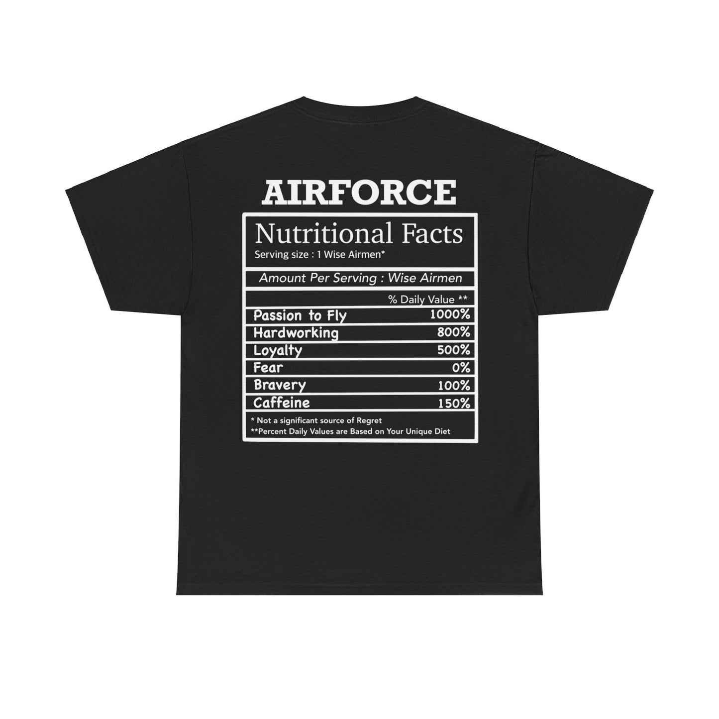 Air Force Nutritional Facts Tshirt