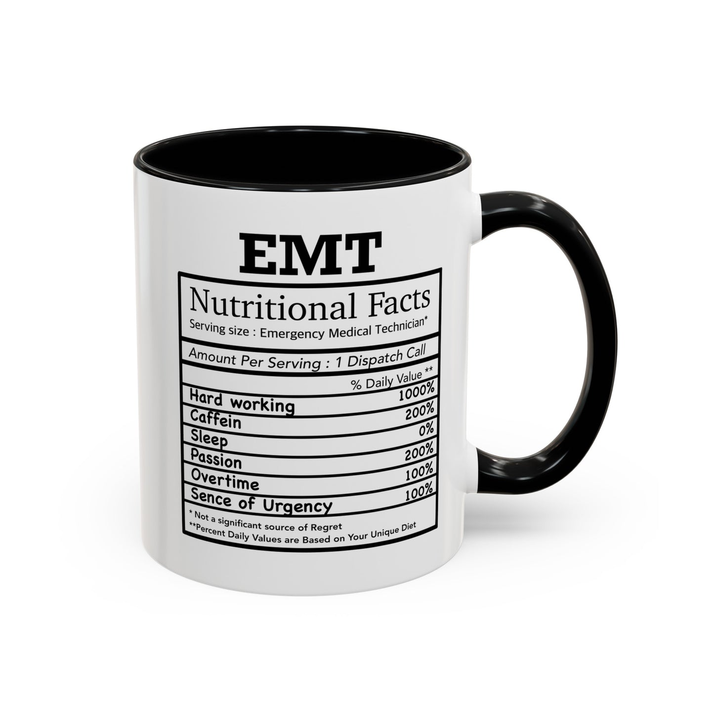 EMT Nutrition Facts Mug