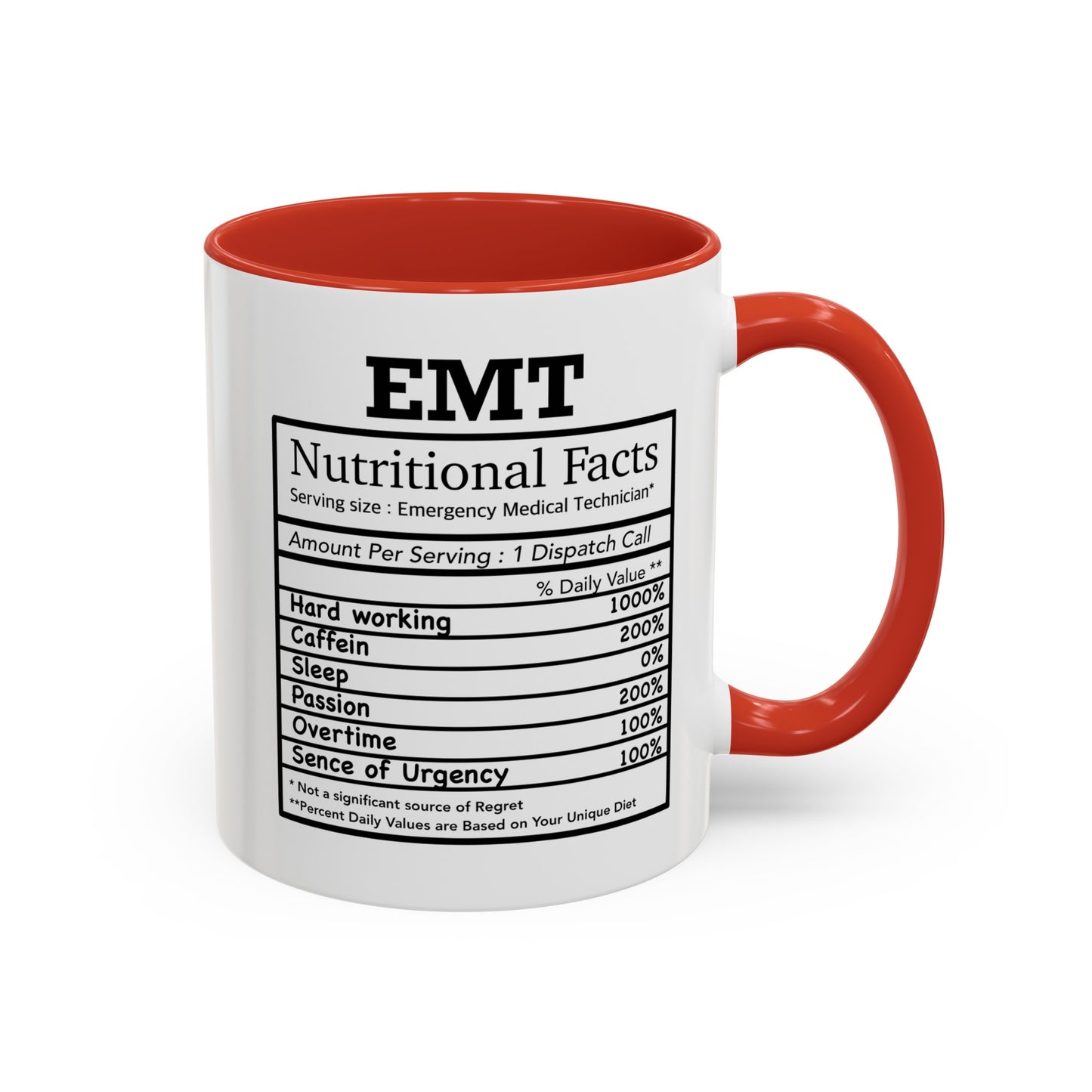 EMT Nutrition Facts Mug