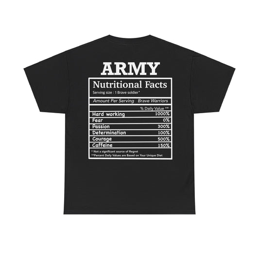Army nutritional fact Tshirt