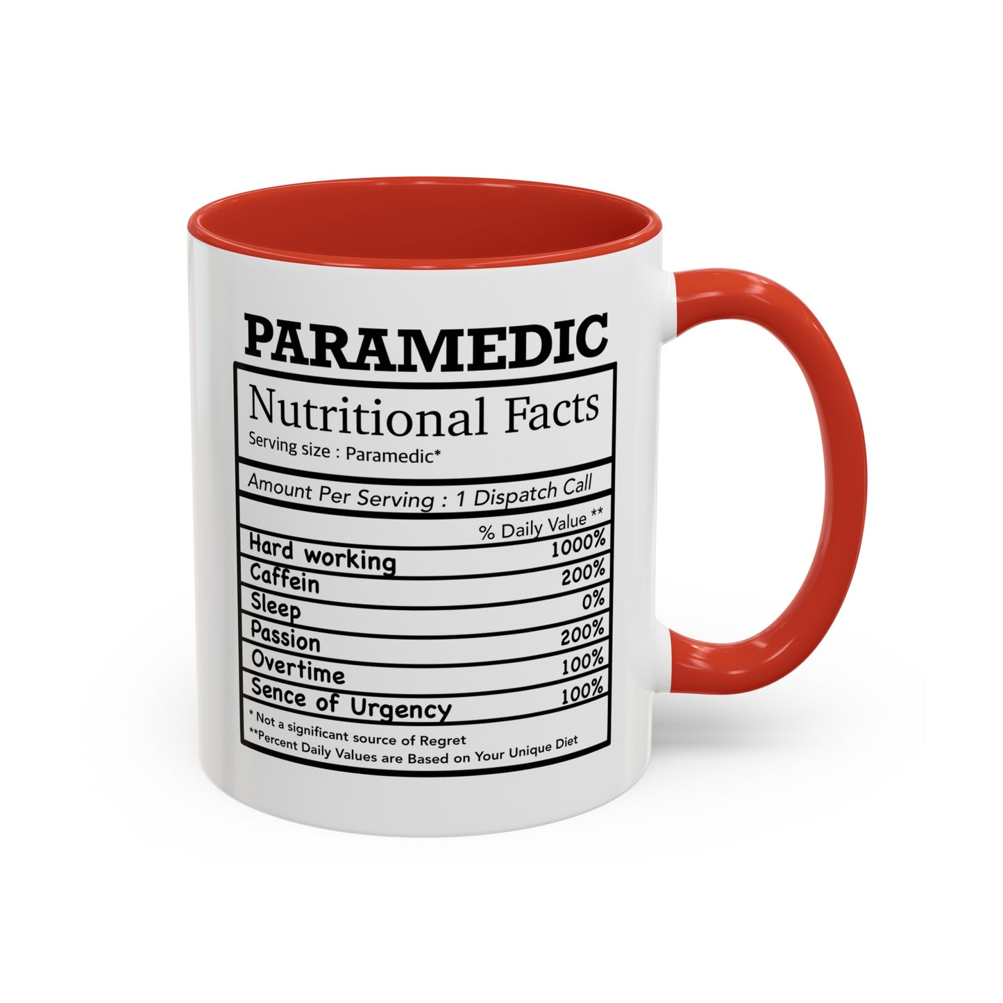 Paramedic Nutritional Facts Mug