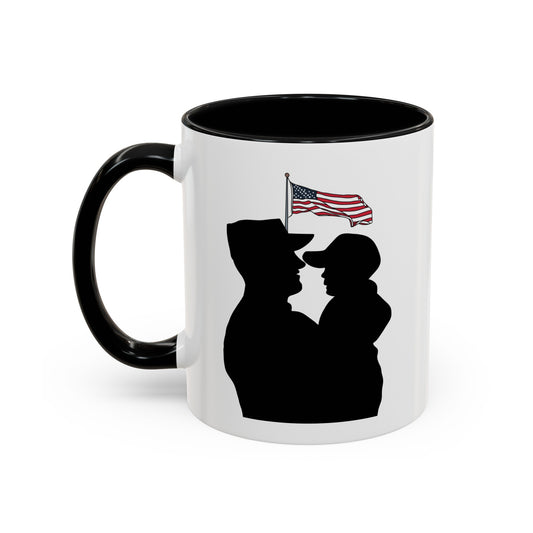 Proud military dad with son mug