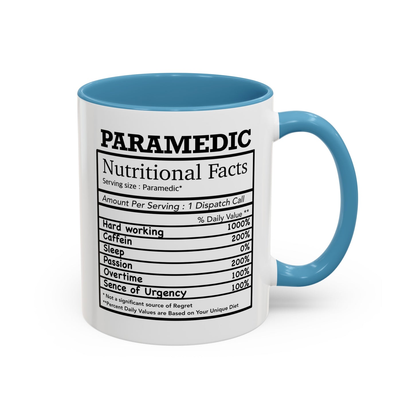 Paramedic Nutritional Facts Mug