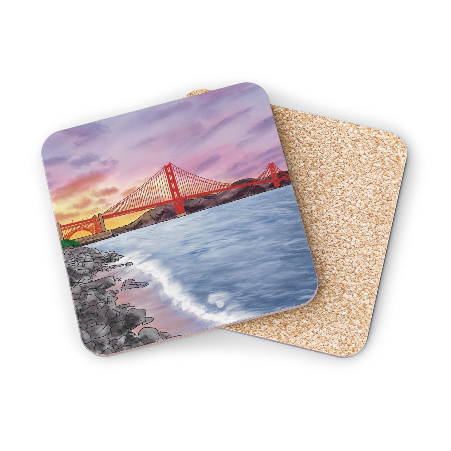San Francisco Watercolor Souvenir Ceramic Magnets