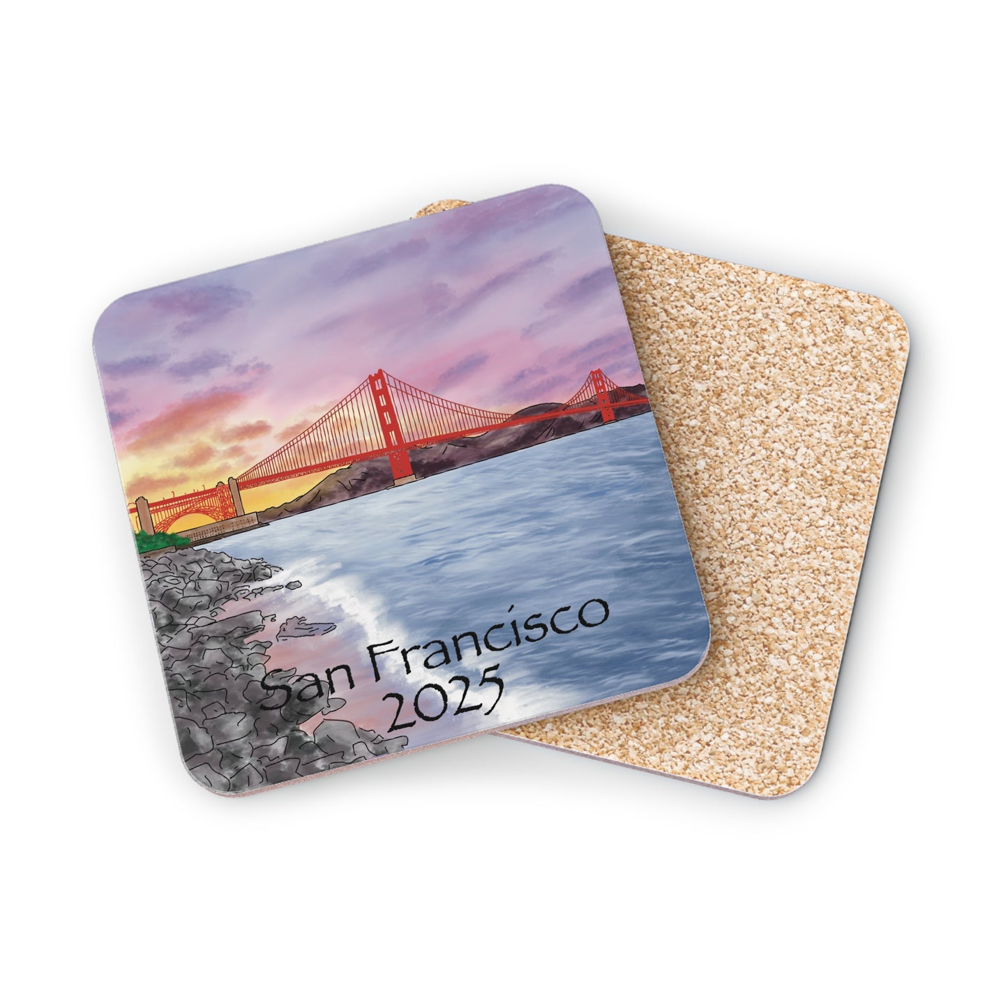 San Francisco Watercolor Souvenir Ceramic Magnets