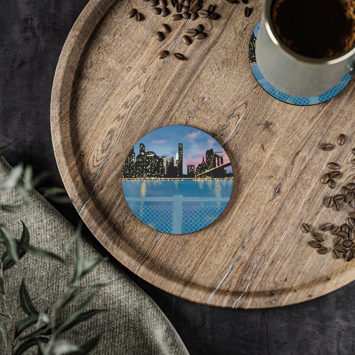 New York City Watercolor Souvenir Coaster/Magnets