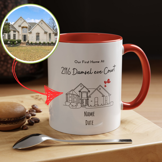 Custom Home Portrait Mug /  Closing Gift