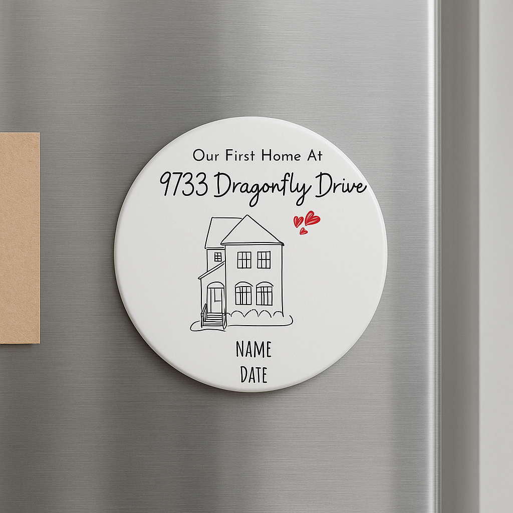 Custom Home Portrait Magnet / Realtor Closing Gift