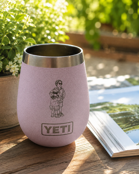 Personalized Pet & Family Portrait tumbler – Custom Hand-Drawn Art for Home Décor, Perfect Gift for Pet Lovers